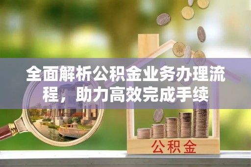 太仆寺旗全面解析公积金业务办理流程，助力高效完成手续