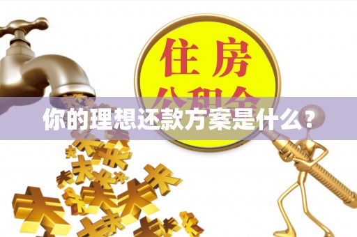 太仆寺旗你的理想还款方案是什么？
